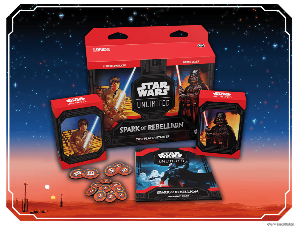 Star Wars Unlimited [SOR] Spark of Rebellion Two Player Starter Set Trading Card Games Fantasy Flight   