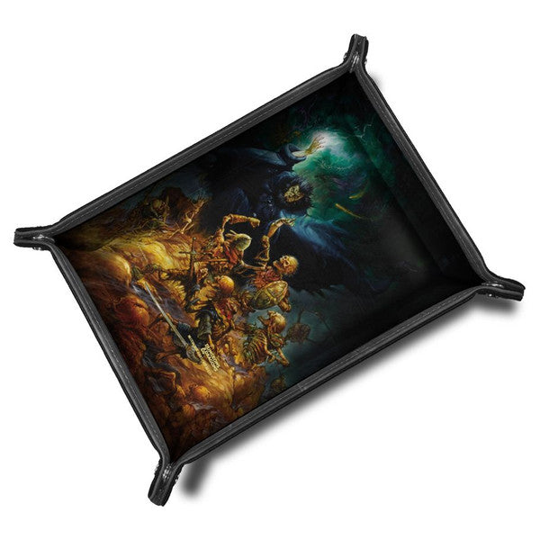 D&D Masterworks Series Dice Tray: Jeff Easley Supplies FanRoll by Metallic Dice Games
