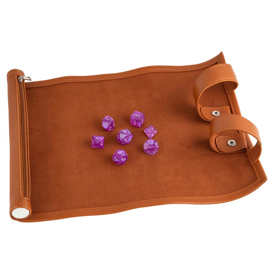FanRoll Dice Rolling Scroll (2 options) Dice FanRoll by Metallic Dice Games FanRoll Dice Scroll Leather  