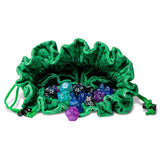 FanRoll Velvet Dice Bag: Dragon Storm (2 options) Dice FanRoll by Metallic Dice Games Dragon Storm Bag Green  