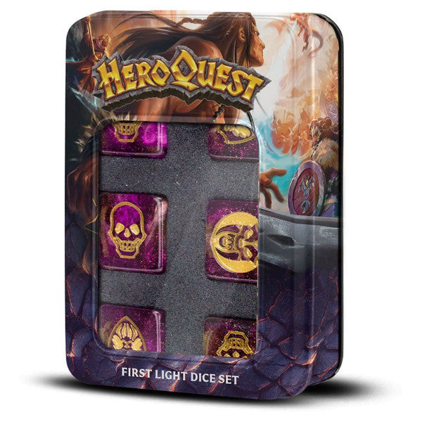HeroQuest: First Light 6d6 Set Dice FanRoll by Metallic Dice Games