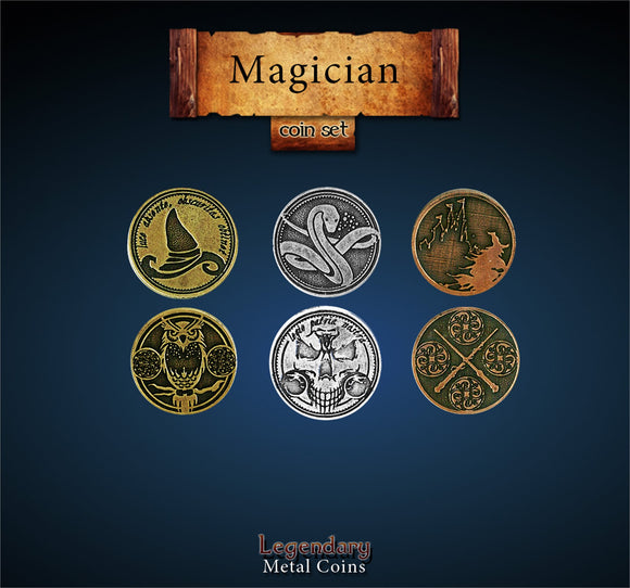 Legendary Metal Coins - Magician (3 options) Supplies Drawlab Entertainment