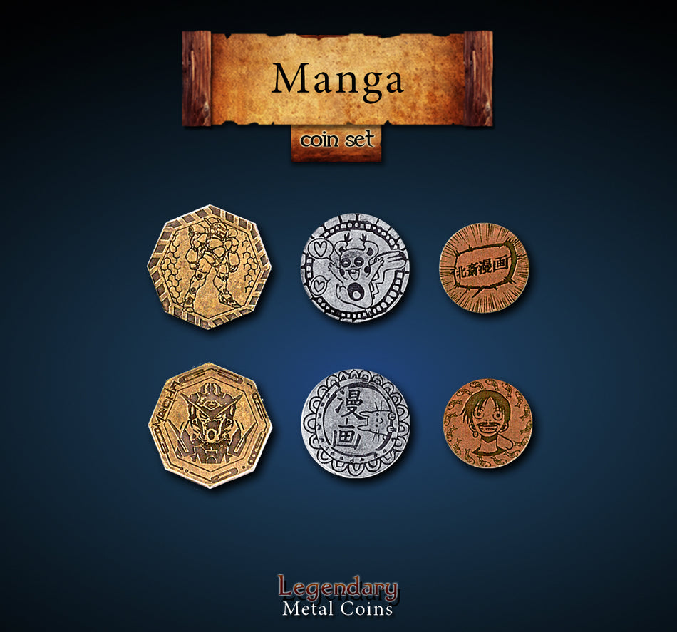 Legendary Metal Coins - Manga (3 options) Supplies Drawlab Entertainment