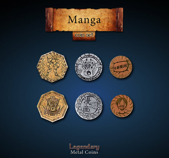 Legendary Metal Coins - Manga (3 options) Supplies Drawlab Entertainment