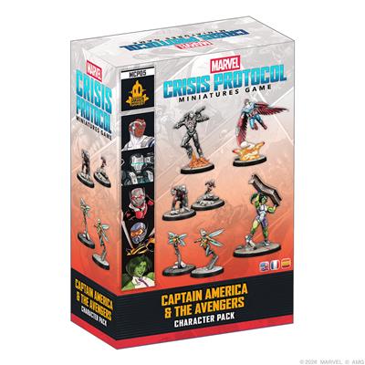 Marvel: Crisis Protocol – Captain America & The Avengers Character Pack Miniatures Atomic Mass Games MCP CapAm/Avengers