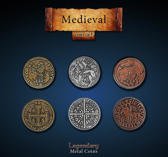 Legendary Metal Coins - Medieval (3 options) Supplies Drawlab Entertainment