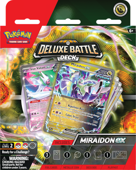 Pokemon TCG Deluxe Battle Decks: Miraidon ex and Koraidon ex (2 options) Trading Card Games Pokemon USA Miraidon ex Deluxe Battle Deck  
