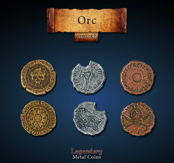 Legendary Metal Coins - Orc (3 options) Supplies Drawlab Entertainment