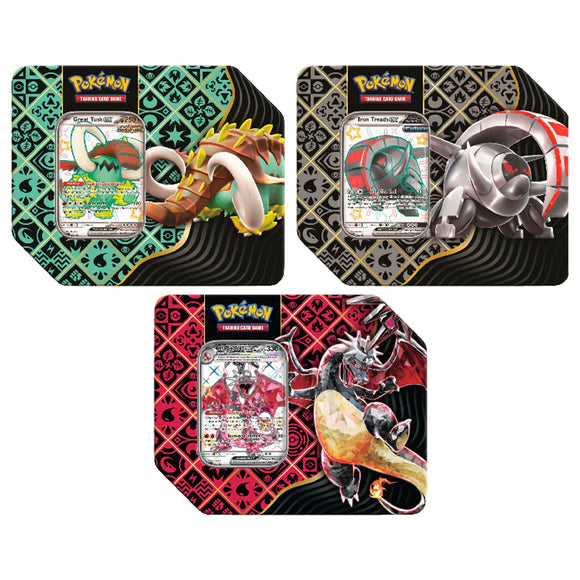 Pokemon TCG: Scarlet & Violet: Paldean Fates Tins (4 options) Trading Card Games Pokemon USA All 3 Paldean Fates Tins  