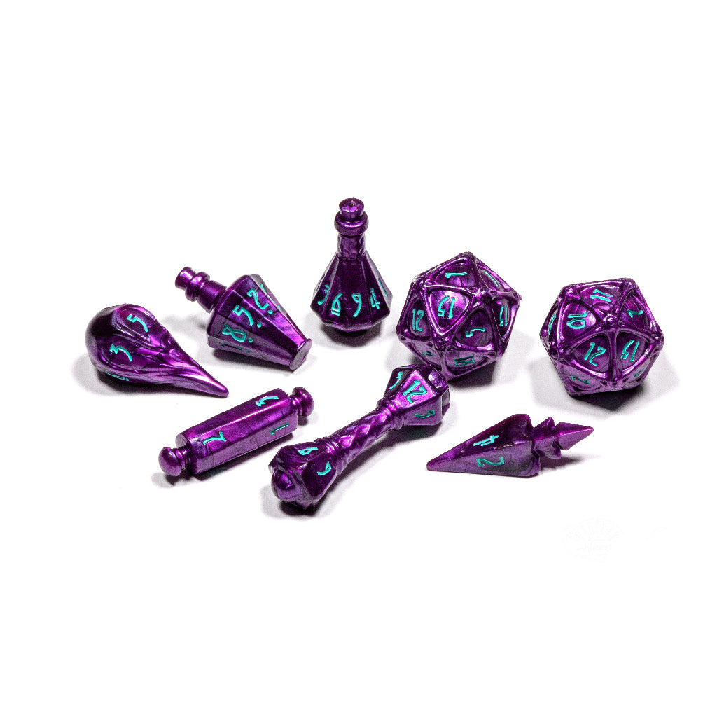 PolyHero Wizard 8 Dice Set Wizardstone Dice Asmodee PolyHero Wizard Wizardstone