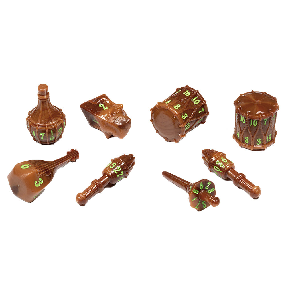 PolyHero Bard 8 Dice Set Woodland Verse Dice Asmodee PolyHero Bard Woodland Verse