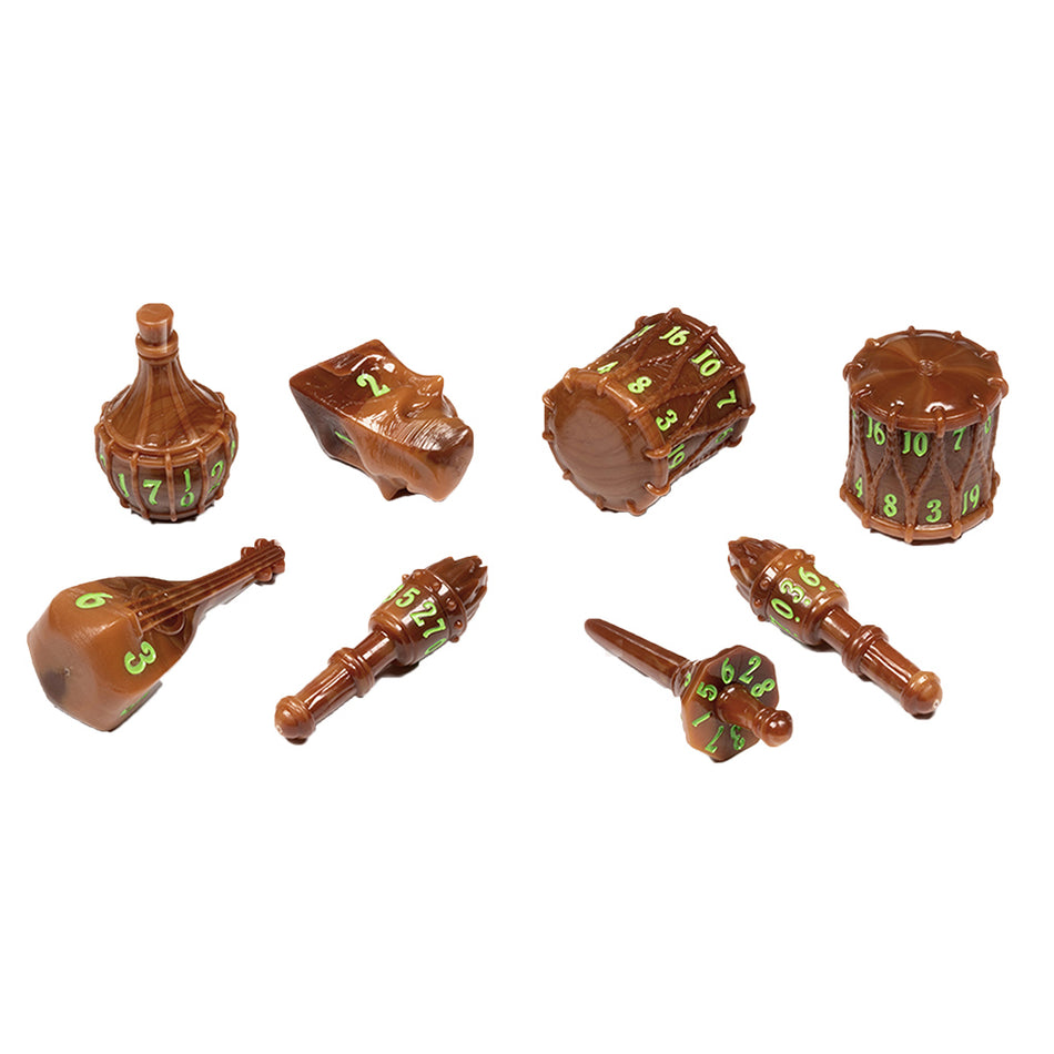 PolyHero Bard 8 Dice Set Woodland Verse Dice Asmodee PolyHero Bard Woodland Verse