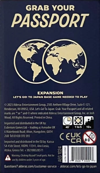 Let's Go! To Japan: Passport Expansion Board Games Alderac Entertainment Group   