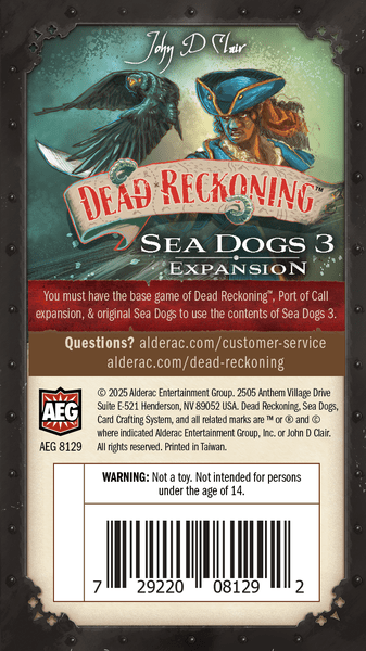 Dead Reckoning: Sea Dogs Pack 3 Board Games Alderac Entertainment Group