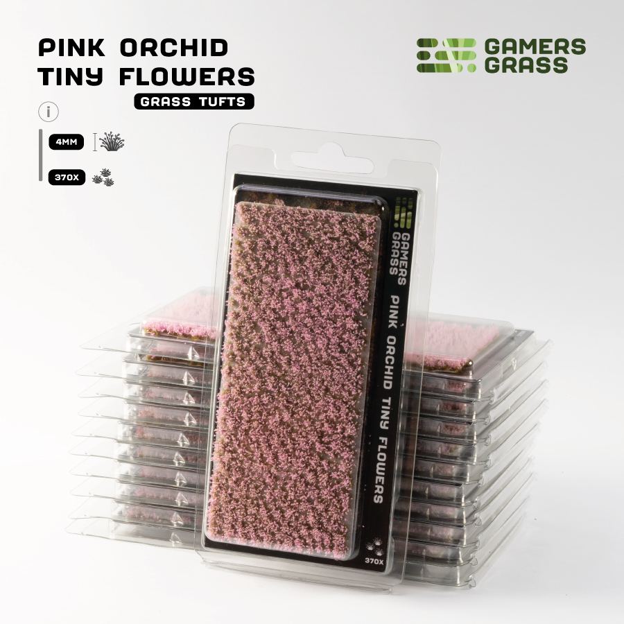 Gamers Grass: Pink Orchid Tiny Flowers Supplies Frontline Gaming FLG Pink Orchid Tiny Flowers