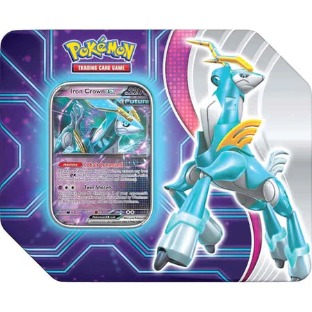 Pokemon TCG: Scarlet & Violet: Paradox Destinies Tins (4 options) Trading Card Games Pokemon USA Iron Crown EX Paradox Destinies Tin