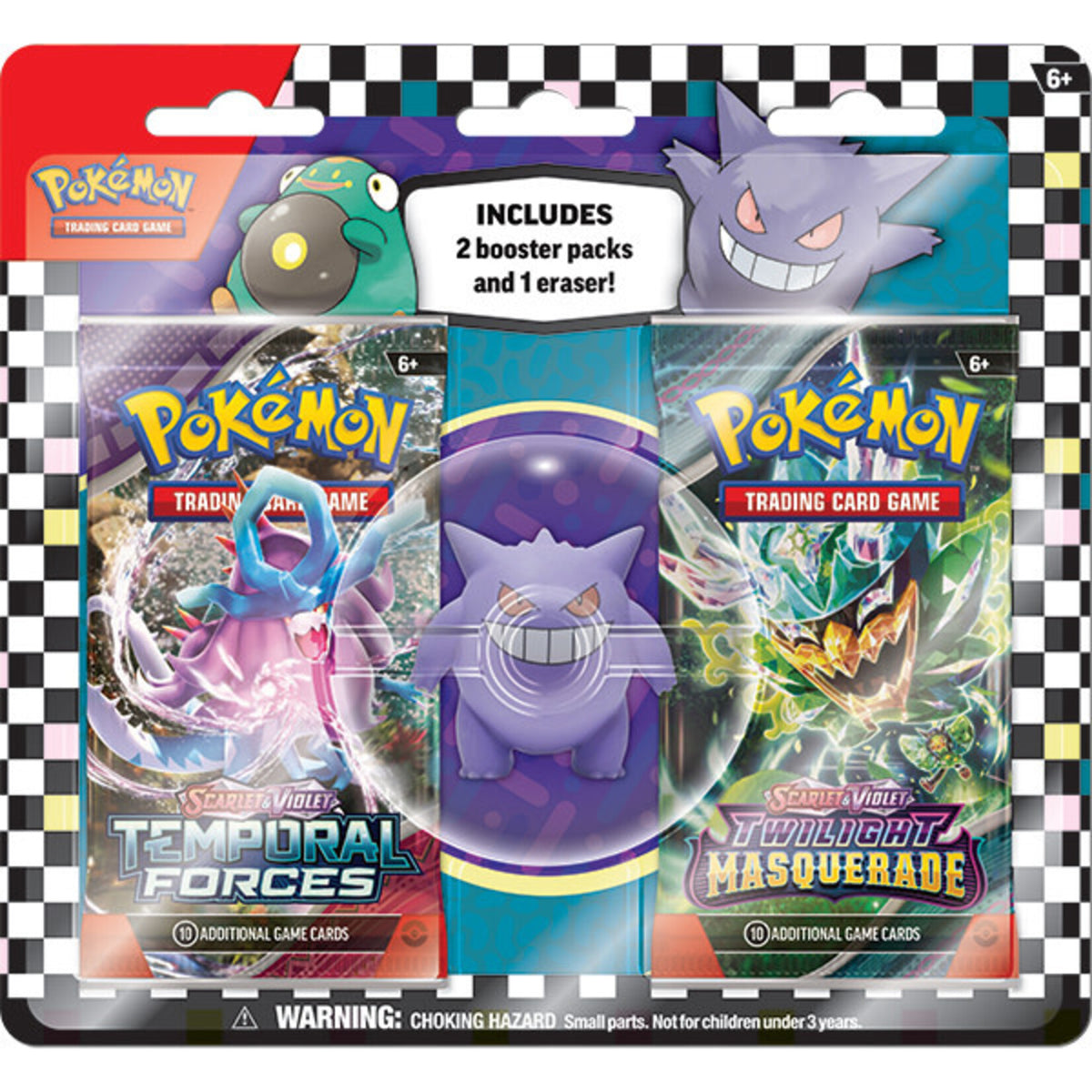 Pokemon TCG Back to School 2024 Eraser Blister (2 options) Trading Card Games Pokemon USA Gengar Eraser Blister  