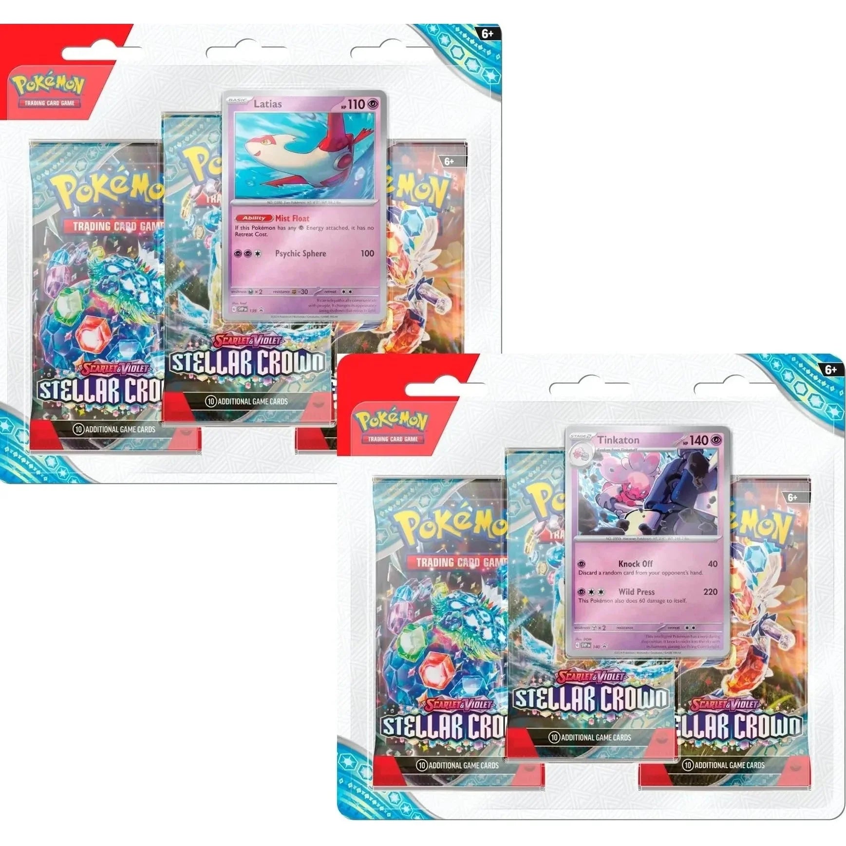 Pokemon TCG S&V Stellar Crown 3 Pack Blister (2 options) – Common Ground  Games