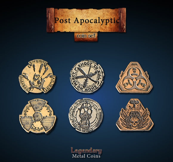 Legendary Metal Coins - Post Apocalyptic (3 options) Supplies Drawlab Entertainment
