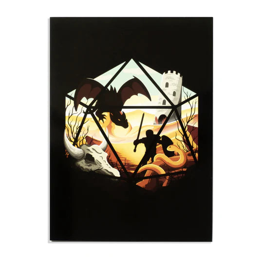 GlassStaff D&D Greeting Cards (11 options) Art & Decor Forged Dice Co Card - Desert Dragon  