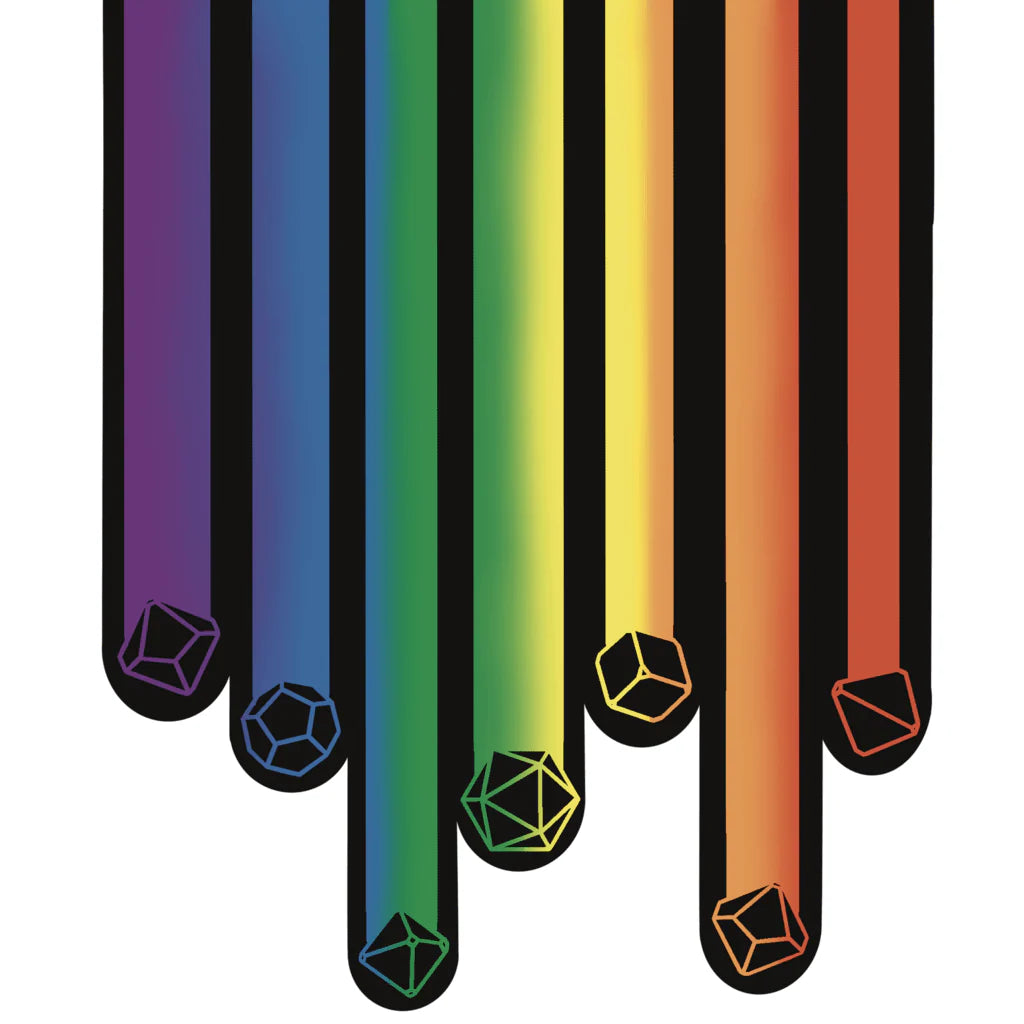 Rainbow Sticker Dicefall Clothing & Accessories Die Hard Dice Sticker Rainbow Dicefall