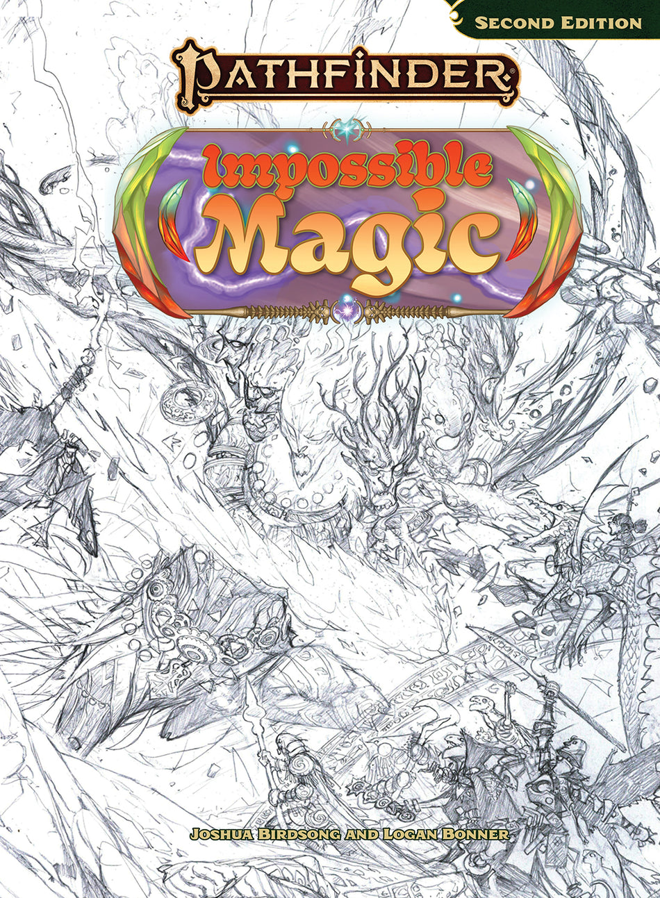 Pathfinder 2E Impossible Magic Sketch Cover Edition