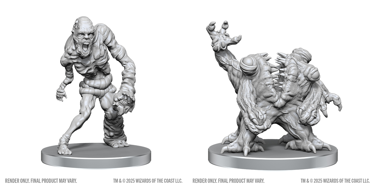 D&D: Nolzur's Marvelous Unpainted Miniatures Rutterkin & Maw Demon Miniatures WizKids NPC Rutterkin & Maw Demon