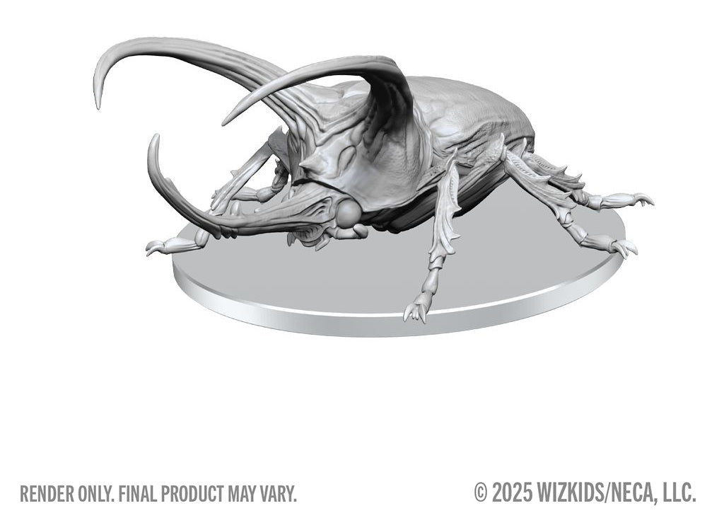 WizKids Deep Cuts Unpainted Miniatures: W28 Giant Rhinoceros Beetle Miniatures WizKids WZK Giant Rhinoceros Beetle
