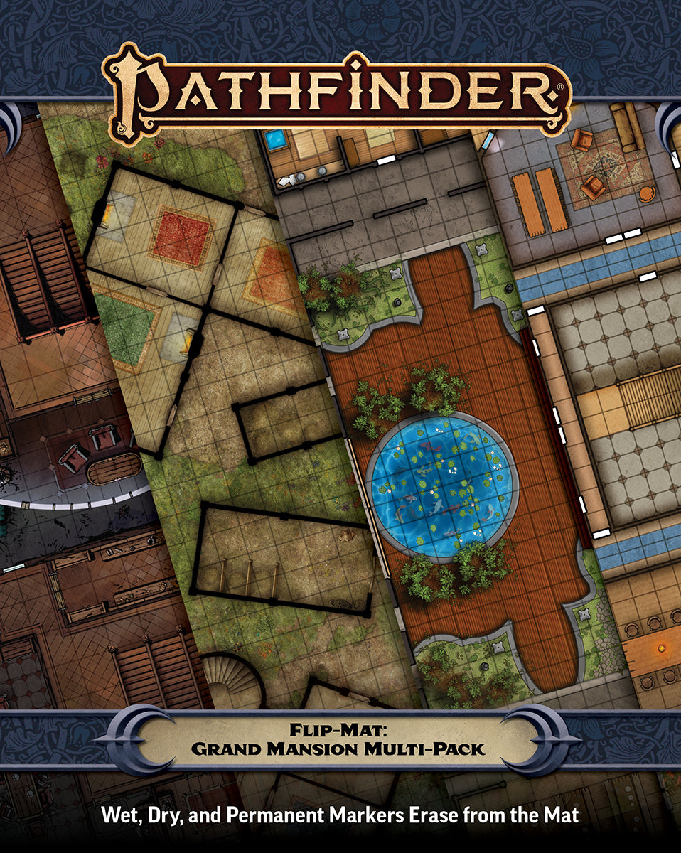 Pathfinder Flip-Mat Grand Mansion Multi-Pack Role Playing Games Paizo PF FM Grand Mansion Multi-Pack