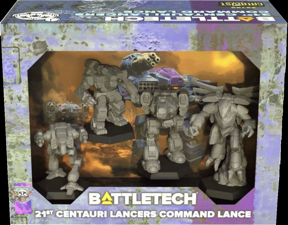 BattleTech: 21st Centauri Lancers Command Lance Miniatures Catalyst Game Labs BT 21st Centauri Lancers CL