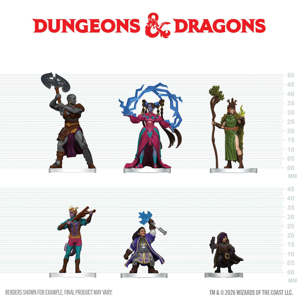 D&D Icons of the Realms: W29 Player's Handbook - Spells n Steel Starter Set Miniatures WizKids IotR Swords n Spells n Steel Starter Set