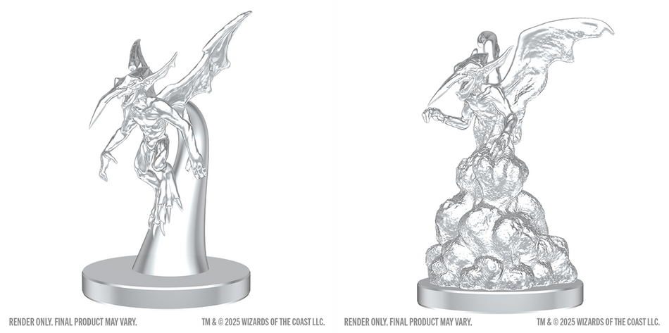Dungeons & Dragons: Nolzur`s Marvelous Unpainted Miniatures - W28 Ice Mephit & Dust Mephit Miniatures WizKids D&D Ice Mephit & Dust Mephit