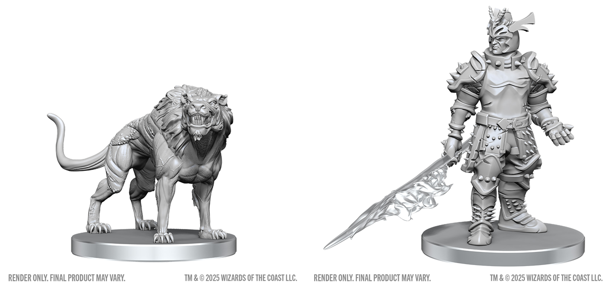 D&D: Nolzur's Marvelous Unpainted Miniatures Hell Hound & Narzugon Miniatures WizKids NPC Hell Hound & Narzugon