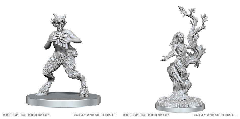 D&D: Nolzur's Marvelous Unpainted Miniatures Satyr & Dryad Miniatures WizKids NPC Satyr & Dryad