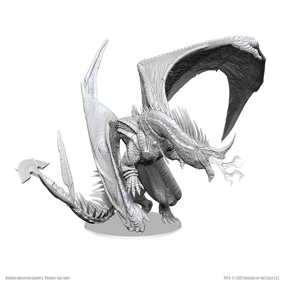 D&D Unpainted Minis Ancient Blue Dragon Miniatures WizKids D&D Minis Ancient BLU Drgn