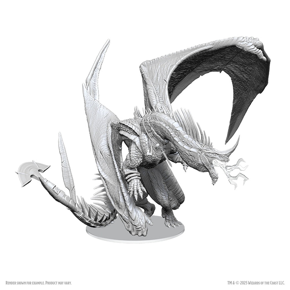 D&D Unpainted Minis Ancient Blue Dragon Miniatures WizKids D&D Minis Ancient BLU Drgn