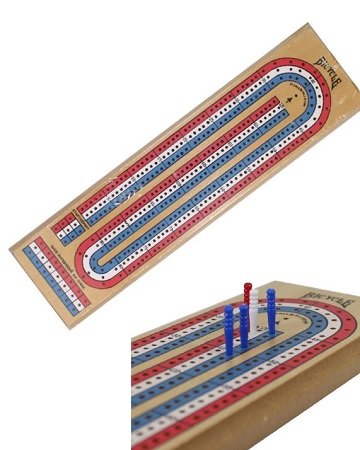 Cribbage Board: 3 Track Color Coded Card Games WorldWise Imports