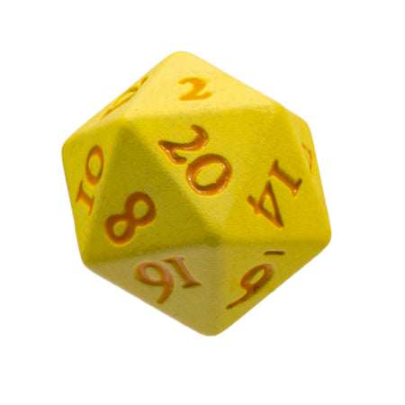 Ultra Pro Heavy Metal Dice (9 Options) Supplies Ultra Pro VIVID HEAVY METAL DICE YELLOW