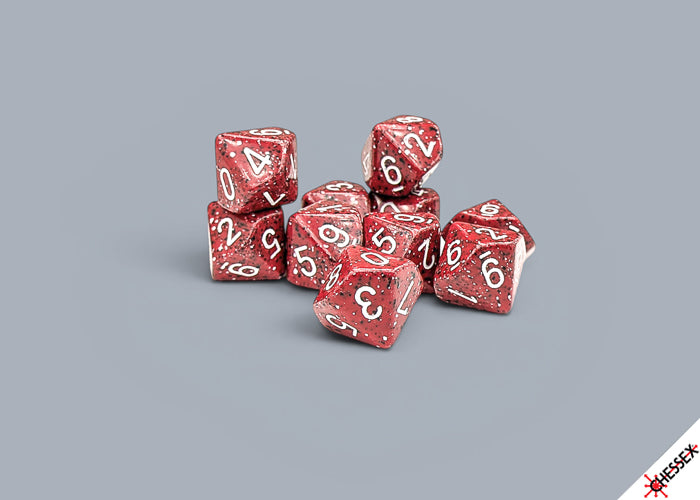 Speckled Ten D10 Lava Stone Set