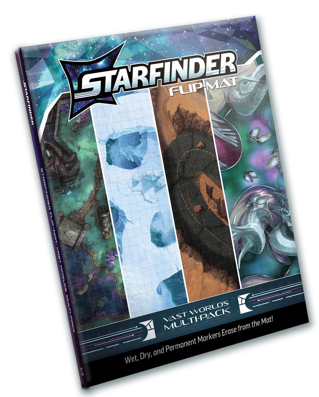 Starfinder Flip Mat: Vast Worlds Multipack RPG Maps Paizo SF FM Vast Worlds Multipack