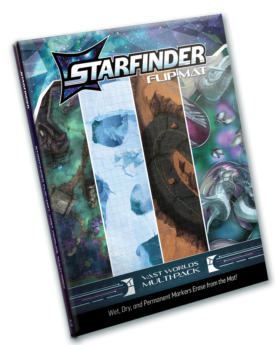 Starfinder Flip Mat: Vast Worlds Multipack RPG Maps Paizo SF FM Vast Worlds Multipack