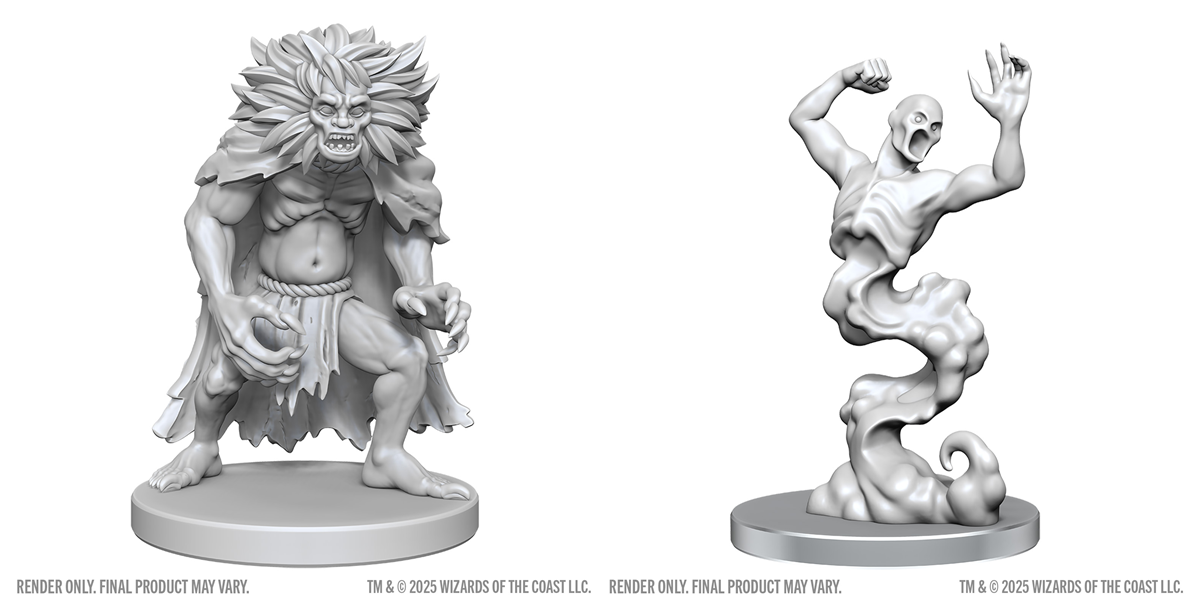 Dungeons & Dragons: Nolzur`s Marvelous Unpainted Miniatures - W28 Classic Wight & Classic Wraith Miniatures WizKids D&D Classic Wight & Classic Wraith