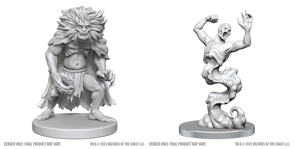 Dungeons & Dragons: Nolzur`s Marvelous Unpainted Miniatures - W28 Classic Wight & Classic Wraith Miniatures WizKids D&D Classic Wight & Classic Wraith