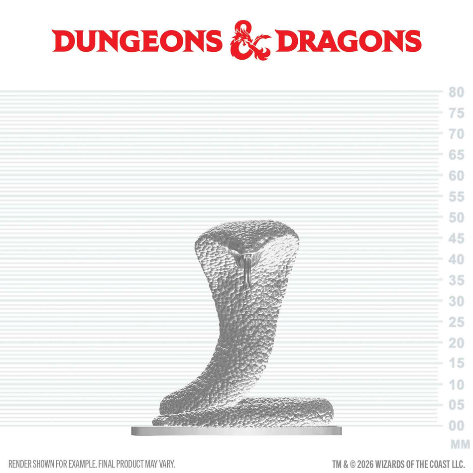 D&D Nolzur's Unpainted Miniatures W29 POLAR SERPENT Miniatures WizKids D&D NUM W29 POLAR SERPENT