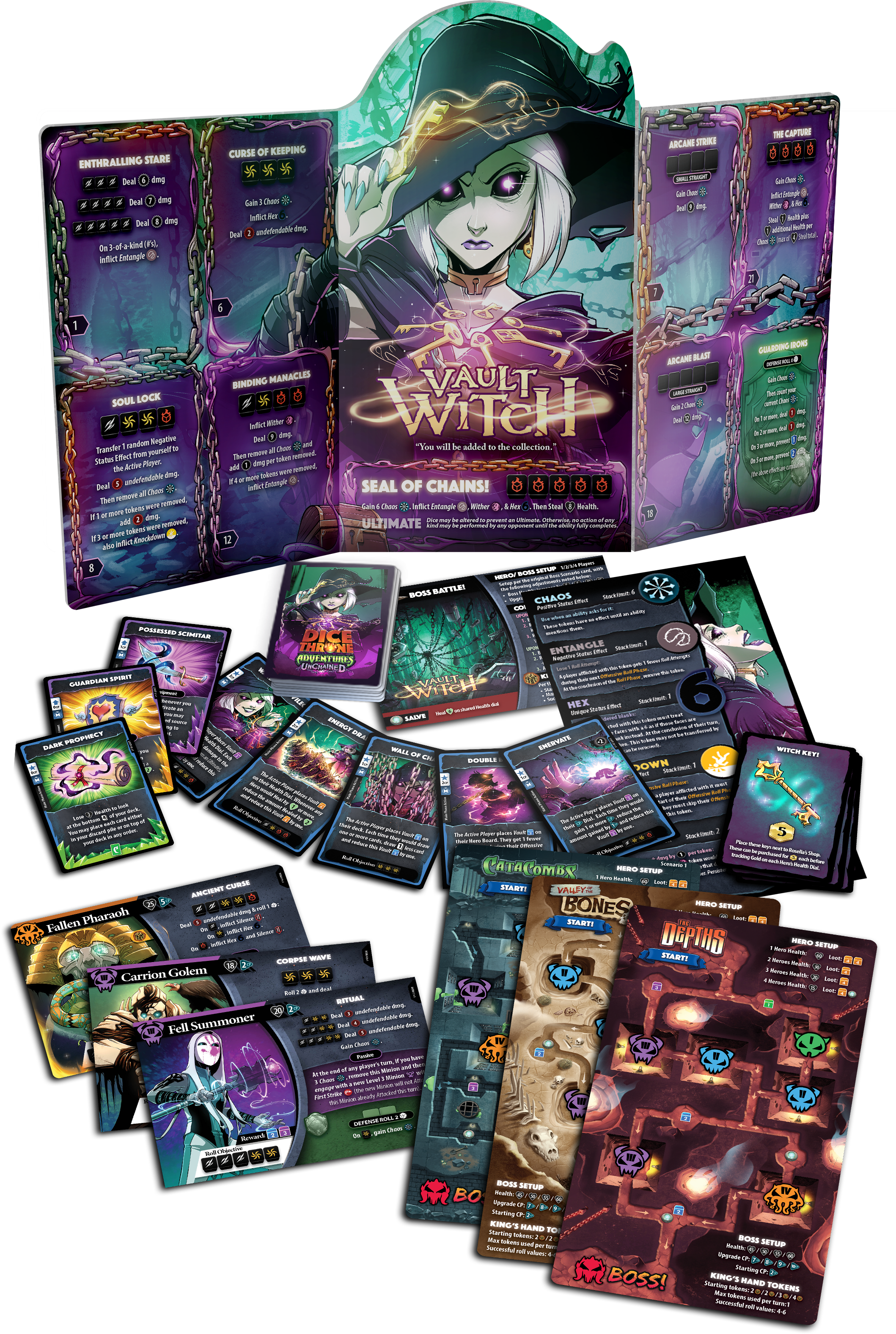 Dice Throne Adventures Unchained Expansion Board Games Roxley Games DT Adventures Unchained