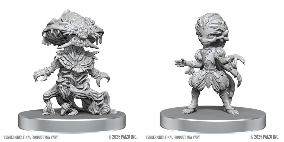 Pathfinder Battles Deep Cuts Unpainted Miniatures: W28 Fungus Leshy and Seaweed Leshy Miniatures WizKids PF Fungus and Seaweed Leshy