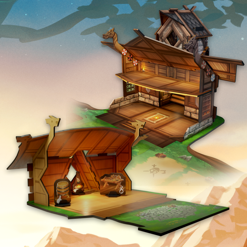 Valheim Wooden House Dice Tower Upgrade Board Games Common Ground Games Valheim Dice Tower