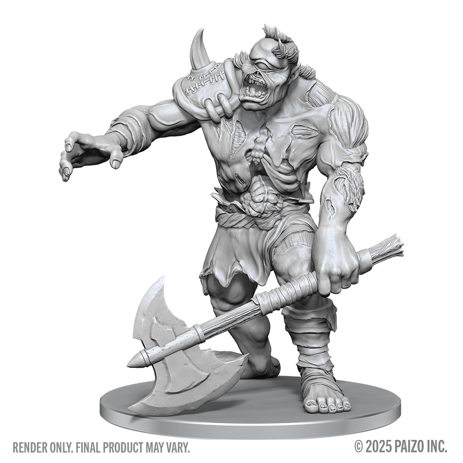 Pathfinder Battles Deep Cuts Unpainted Miniatures: W28 Dread Zombie Cyclops Miniatures WizKids D&D Dread Zombie Cyclops