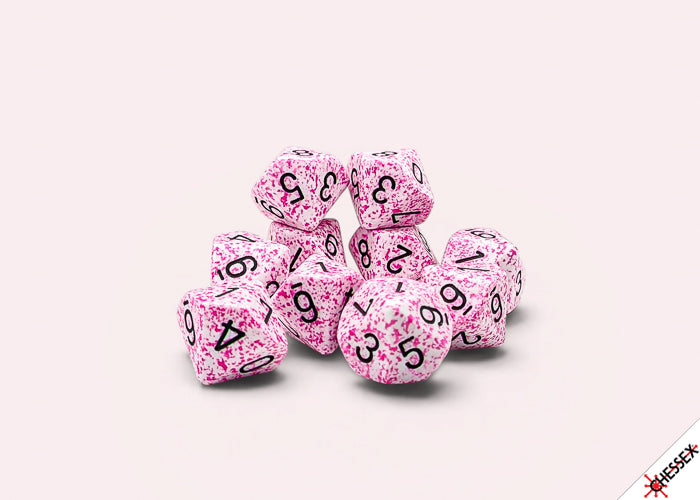 Speckled Ten D10 Pink Set
