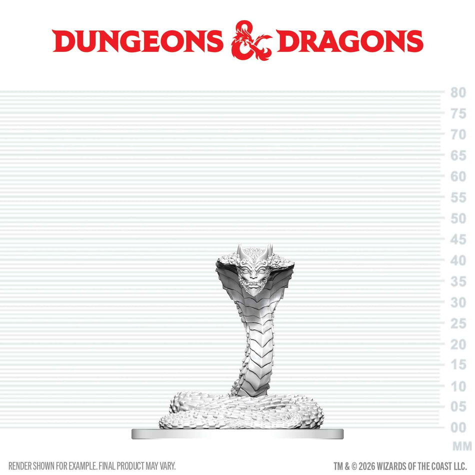 D&D Nolzur's Unpainted Miniatures W29 GUARDIAN NAGA Miniatures WizKids D&D NUM W29 GUARDIAN NAGA